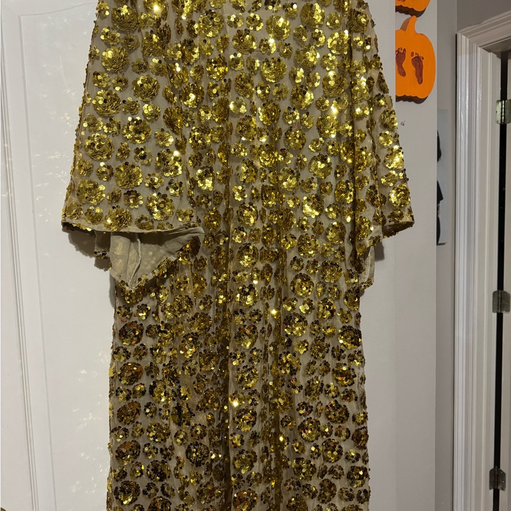 Gold Sequin Embellished Dress
